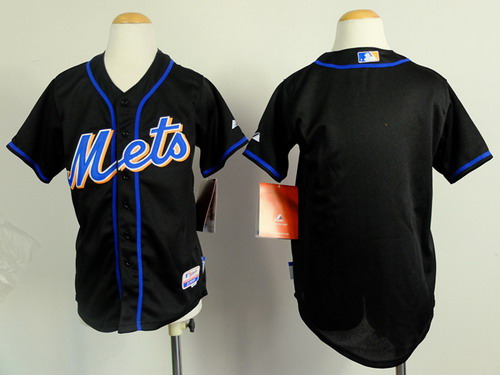 New York Mets Blank Black Kids Jersey