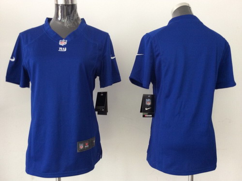 Nike New York Giants Blank Blue Game Womens Jersey