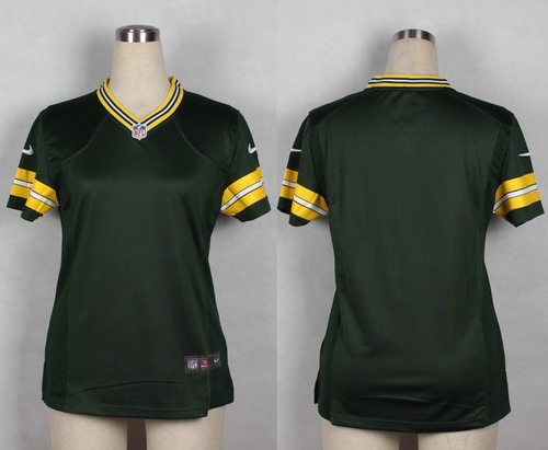 Nike Green Bay Packers Blank Green Game Womens Jersey