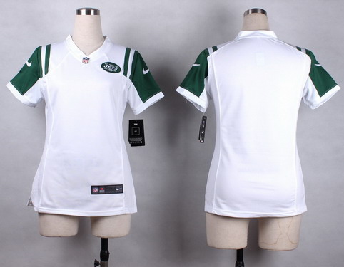 Nike New York Jets Blank White Game Womens Jersey