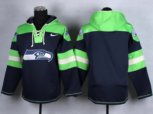 Nike Seattle Seahawks Blank 2014 Navy Blue Hoodie