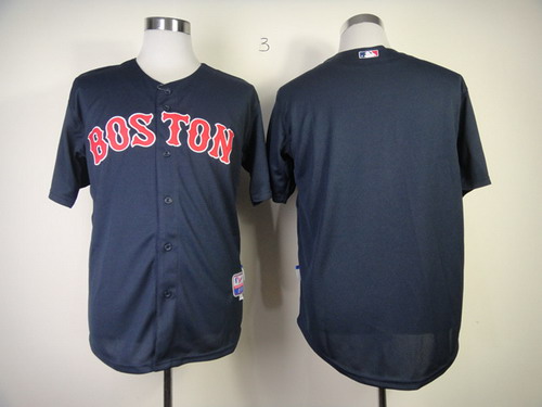 Boston Red Sox Blank Navy Blue Jersey