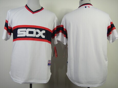 Chicago White Sox Blank 1983 White Pullover Jersey