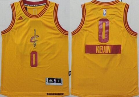 Cleveland Cavaliers #0 Kevin Love 2014 Christmas Day Yellow Kids Jersey