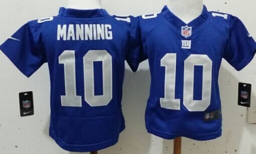 Nike New York Giants #10 Eli Manning Blue Toddlers Jersey