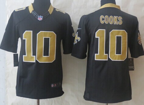 Nike New Orleans Saints #10 Brandin Cooks Black Limited Jersey
