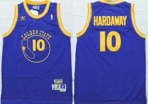 Golden State Warriors #10 Tim Hardaway Blue Swingman Throwback Jersey 