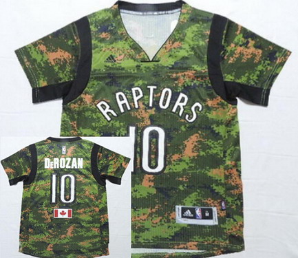 Toronto Raptors #10 Demar DeRozan Revolution 30 Swingman 2014 New Camo Short-Sleeved Jersey