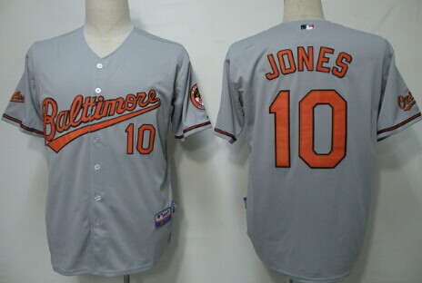 Baltimore Orioles #10 Adam Jones Gray Kids Jersey