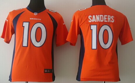 Nike Denver Broncos #10 Emmanuel Sanders 2013 Orange Game Kids Jersey