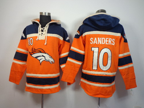 Denver Broncos #10 Emmanuel Sanders 2014 Orange Hoodie