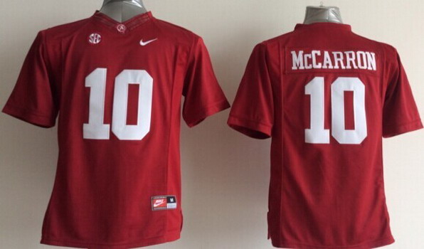 Alabama Crimson Tide #10 A.J. McCarron 2014 Red Limited Kids Jersey