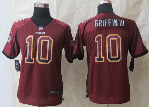 Nike Washington Redskins #10 Robert Griffin III Drift Fashion Red Kids Jersey