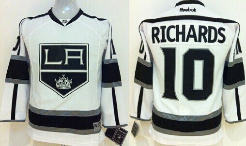 Los Angeles Kings #10 Mike Richards White Kids Jersey