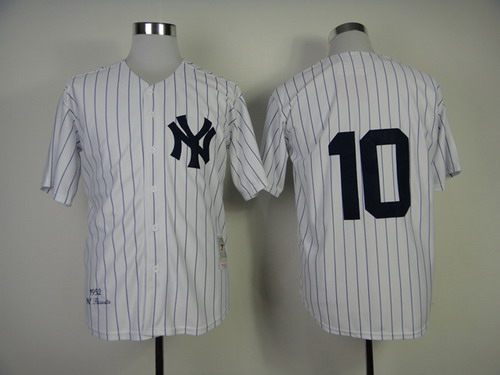 New York Yankees #10 Phil Rizzuto 1952 White Throwback Jersey
