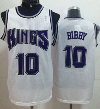 Sacramento Kings #10 Mike Bibby White Swingman Jersey