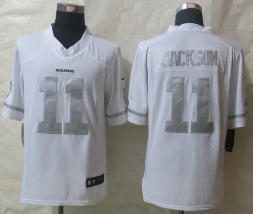 Nike Washington Redskins #11 DeSean Jackson Platinum White Limited Jersey