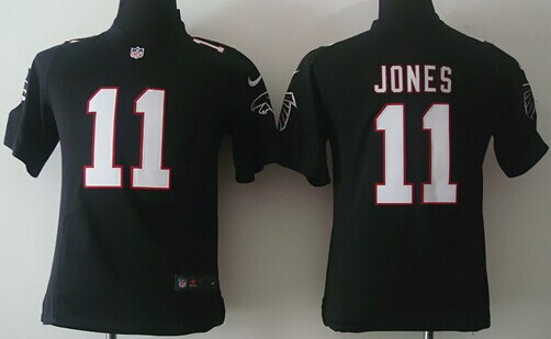 Nike Atlanta Falcons #11 Julio Jones Black Game Kids Jersey