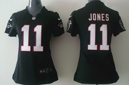 Nike Atlanta Falcons #11 Julio Jones Black Game Womens Jersey