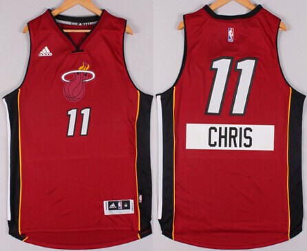 Miami Heat #11 Chris Andersen Revolution 30 Swingman 2014 Christmas Day Red Jersey
