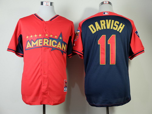 Texas Rangers #11 Yu Darvish 2014 All-Star Red Jersey