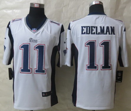 Nike New England Patriots #11 Julian Edelman White Game Jersey