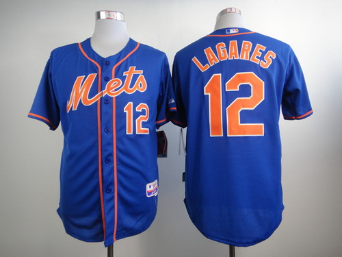 New York Mets #12 Juan Lagares Blue Jersey
