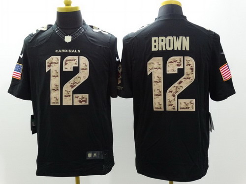 Nike Arizona Cardinals #12 John Brown Salute to Service Black Limited Jersey
