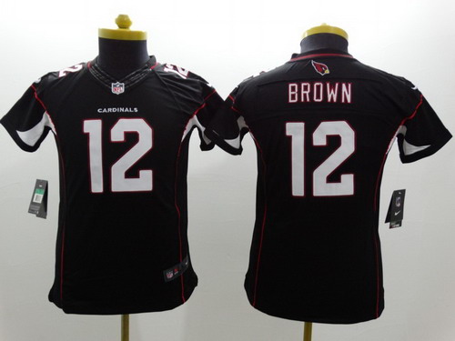 Nike Arizona Cardinals #12 John Brown Black Limited Kids Jersey