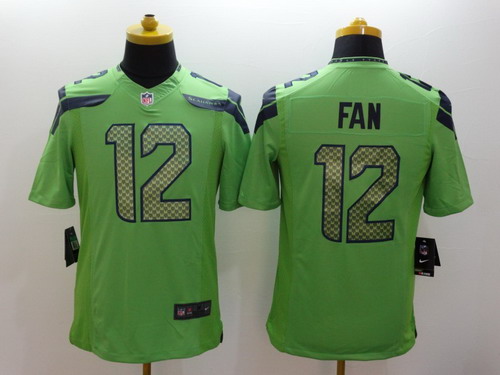Nike Seattle Seahawks #12 Fan Green Limited Jersey
