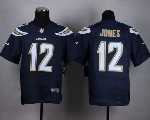 Nike San Diego Chargers #12 Jacoby Jones 2013 Navy Blue Elite Jersey