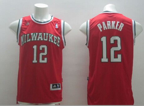 Milwaukee Bucks #12 Jabari Parker Revolution 30 Swingman Red Jersey