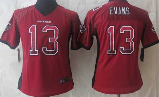 Nike Tampa Bay Buccaneers #13 Mike Evans Drift Fashion Red Womens Jersey
