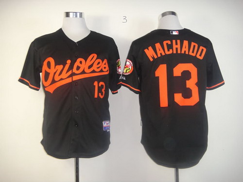 Baltimore Orioles #13 Manny Machado Black Jersey