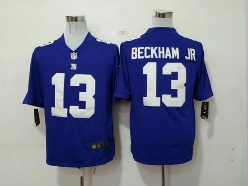 Nike New York Giants #13 Odell Beckham Jr Blue Game Jersey