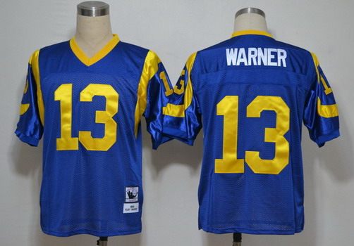 St. Louis Rams #13 Curt Warner Light Blue Throwback Jersey