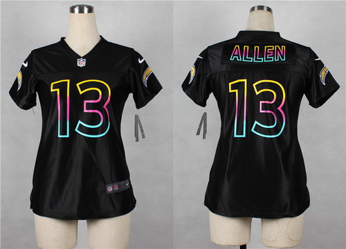 Nike San Diego Chargers #13 Keenan Allen Pro Line Black Fashion Womens Jersey