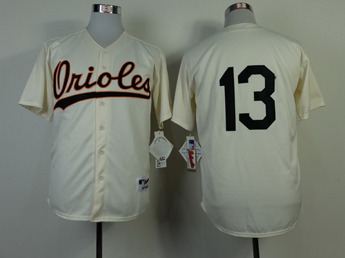 Baltimore Orioles #13 Manny Machado 1954 Cream Jersey