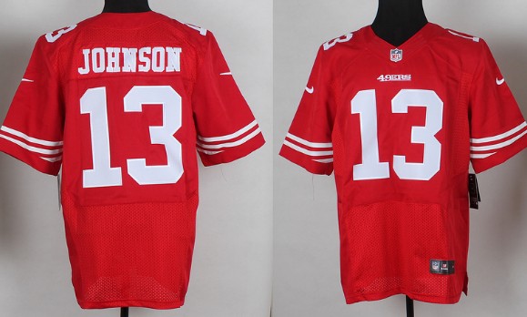 Nike San Francisco 49ers #13 Steve Johnson Red Elite Jersey