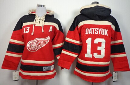 Old Time Hockey Detroit Red Wings #13 Pavel Datsyuk Red Kids Hoodie
