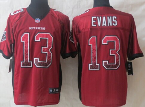 Nike Tampa Bay Buccaneers #13 Mike Evans Drift Fashion Red Elite Jersey