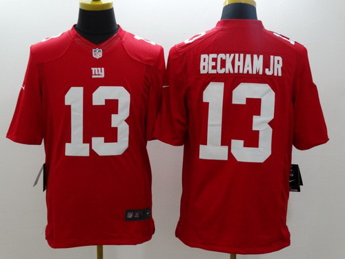 Nike New York Giants #13 Odell Beckham Jr Red Limited Jersey
