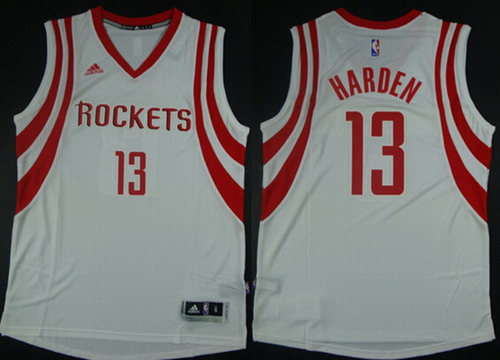 Houston Rockets #13 James Harden Revolution 30 Swingman 2014 White Red Jersey