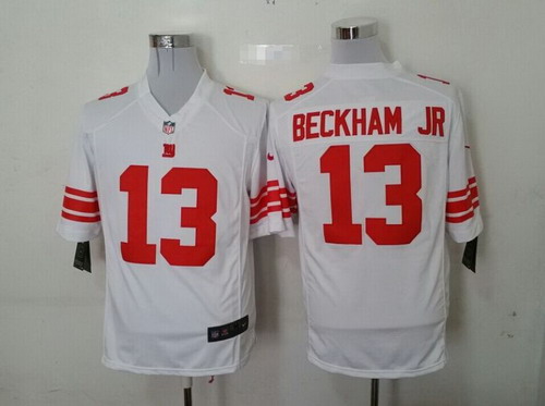 Nike New York Giants #13 Odell Beckham Jr White Game Jersey