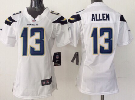 Nike San Diego Chargers #13 Keenan Allen 2013 White Game Womens Jersey