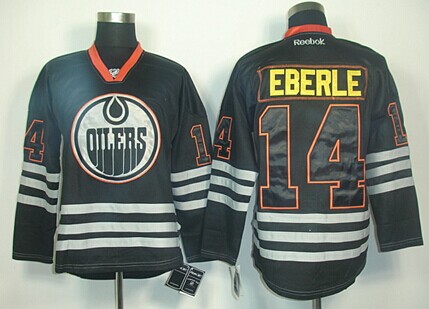 Edmonton Oilers #14 Jordan Eberle Black Ice Jersey