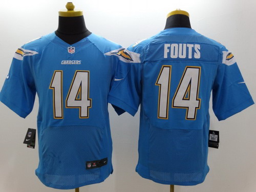Nike San Diego Chargers #14 Dan Fouts 2013 Light Blue Elite Jersey