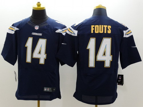 Nike San Diego Chargers #14 Dan Fouts 2013 Navy Blue Elite Jersey