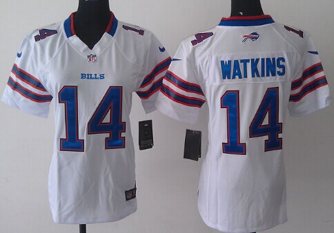 Nike Buffalo Bills #14 Sammy Watkins White Limited Womens Jersey