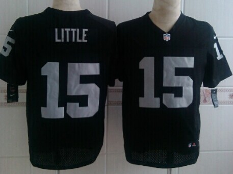 Nike Oakland Raiders #15 Greg Little Black Elite Jersey